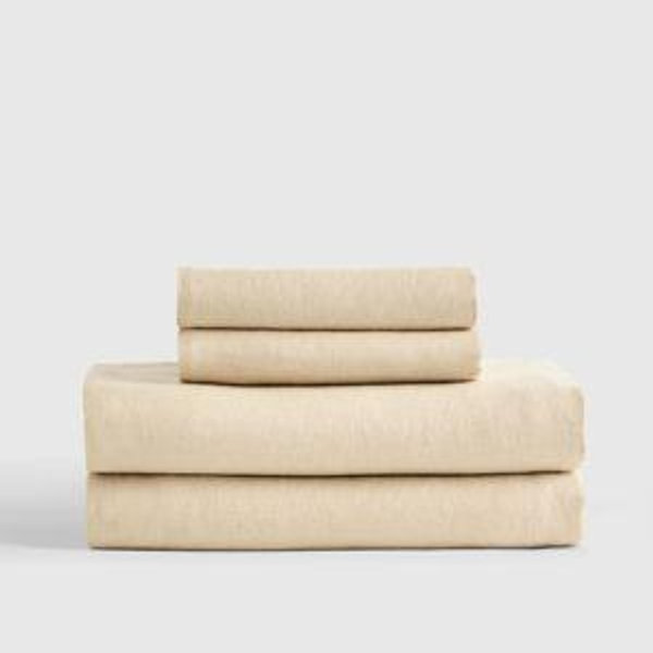King-size Oat Linen Sheets | Quince