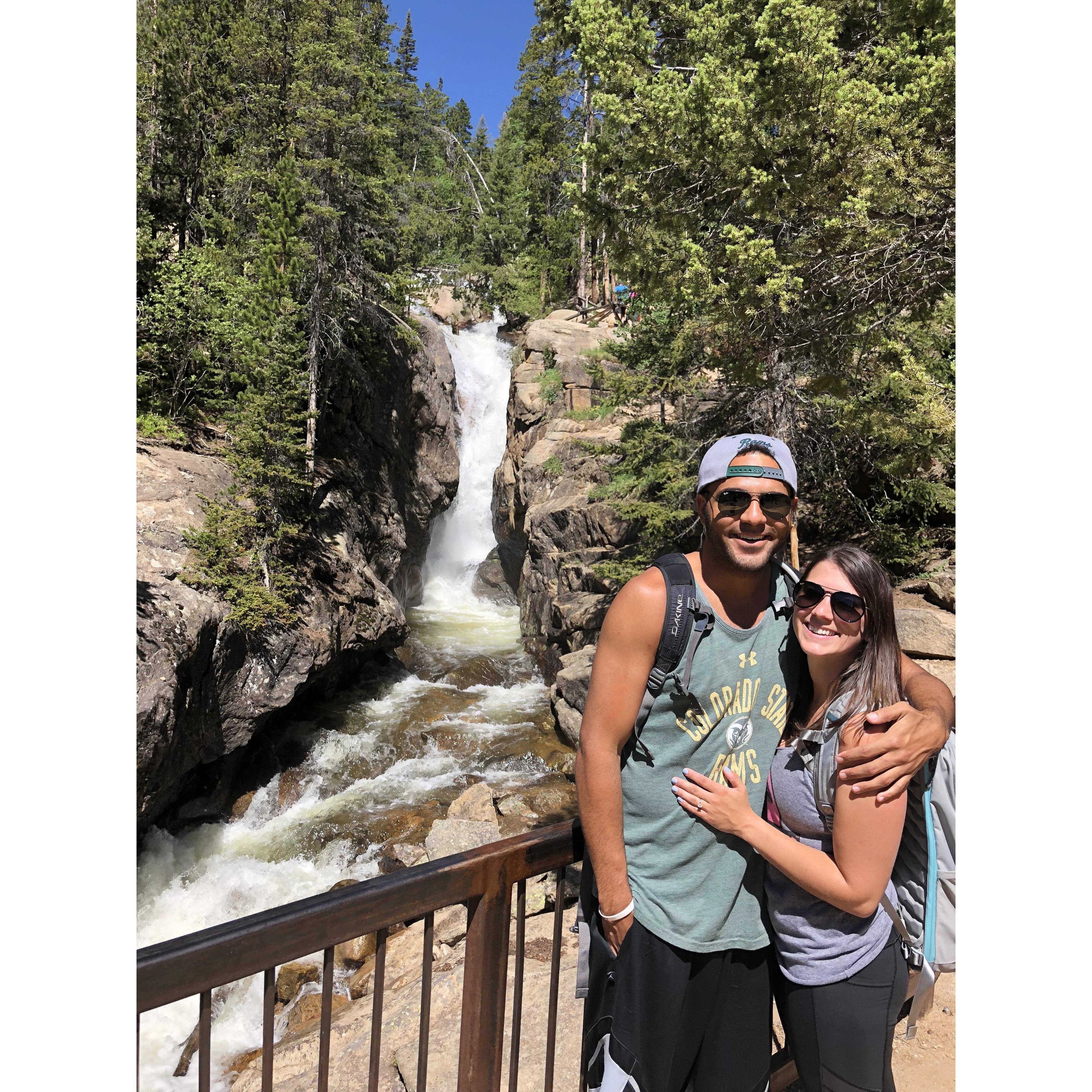 Hiking the day after our engagement