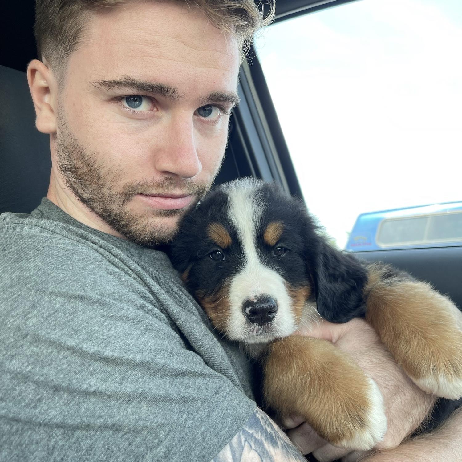 One of our second dates was to drive six hours to get our sweet Mr. Bane!