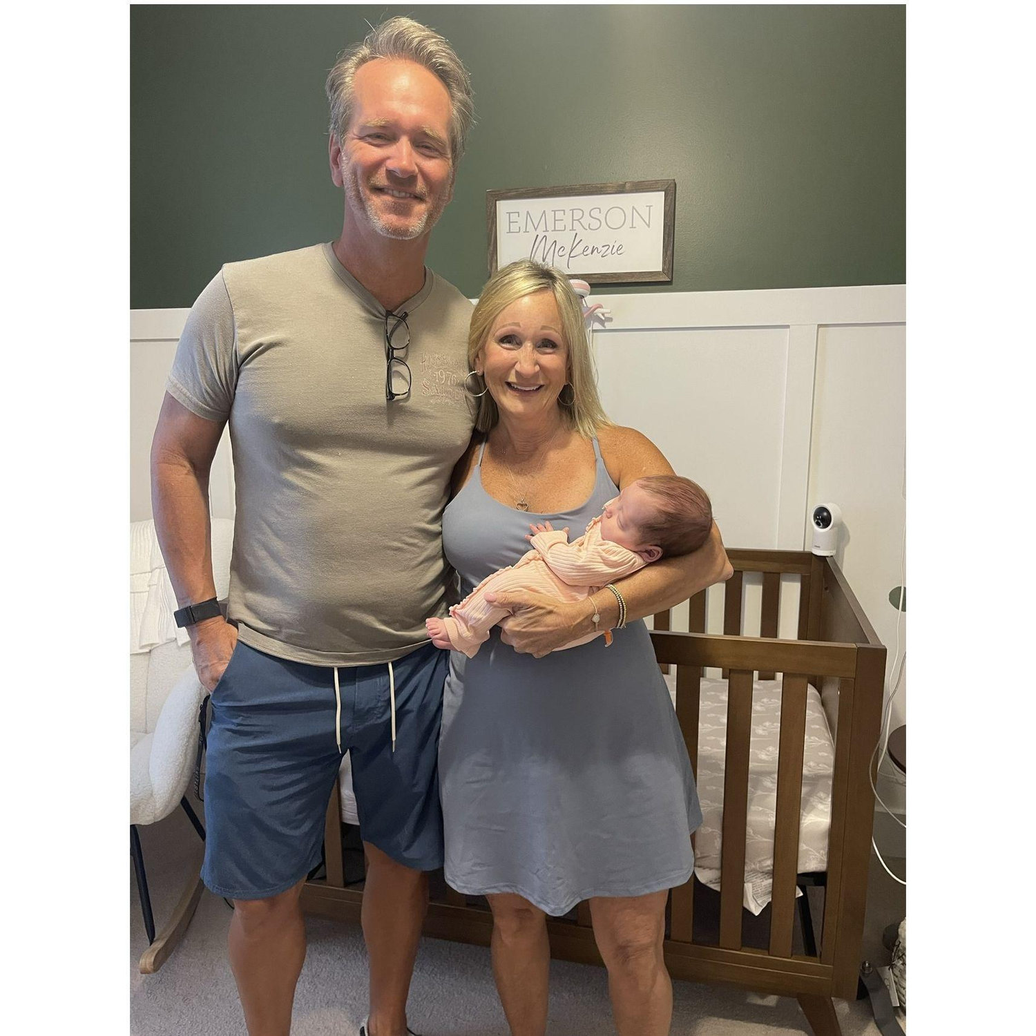 Our first time holding our beautiful Emerson at 3 months old
