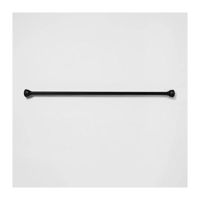 72" Half Moon Dual Mount Shower Rod Black - Threshold™