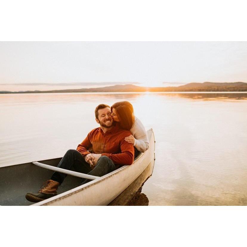 Their "new" canoe they bought last summer for many adventures to come!