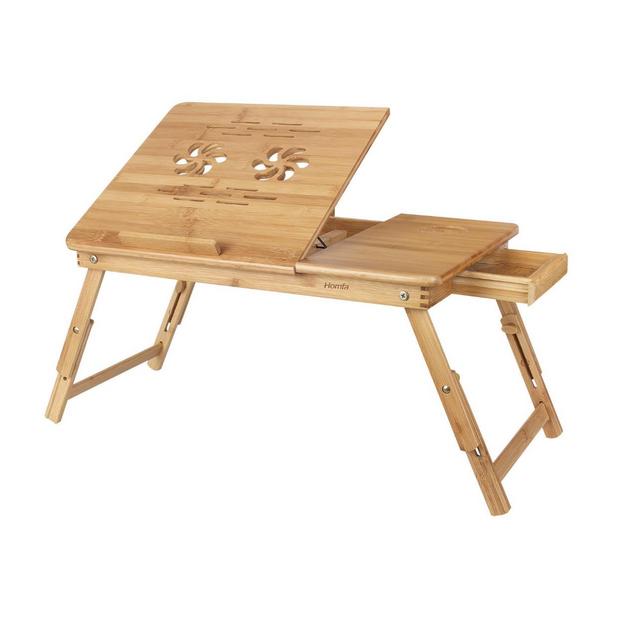 Portable breakfast serving bed tray