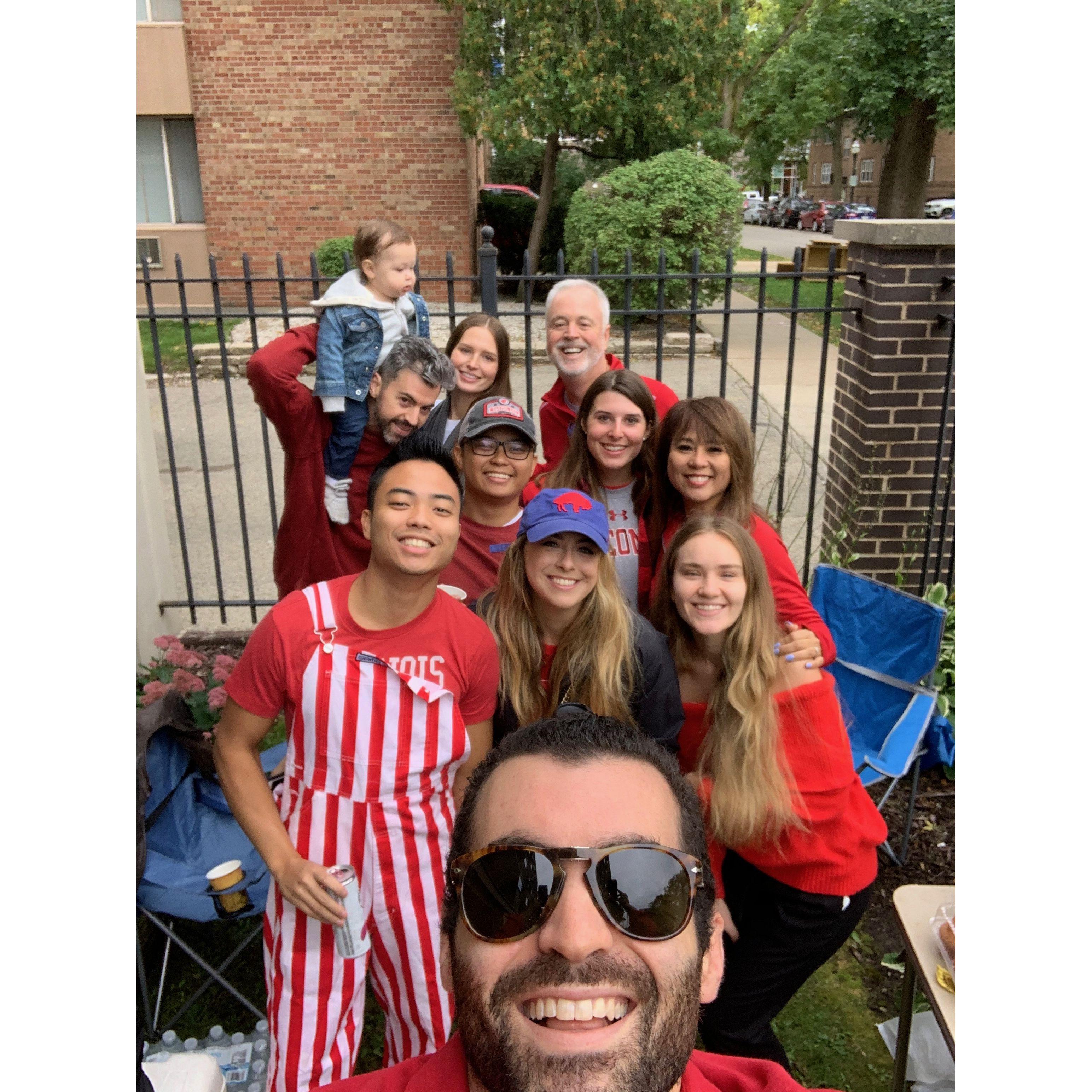 When we took the Dunleavy's to their first Badger game!!