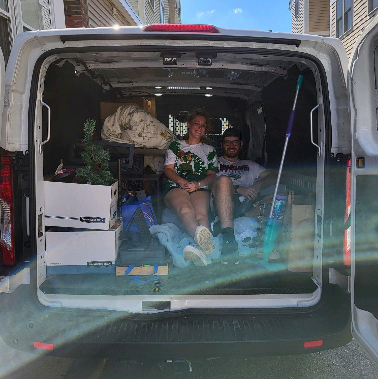 August 2022 - Moving into our first apartment together in Boston's South End