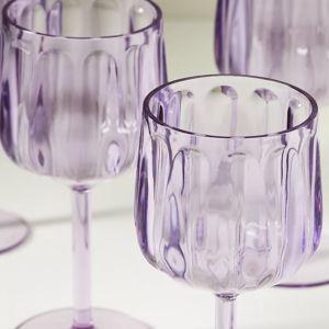 Anthropologie Lucia Acrylic Glasses, Set of 4