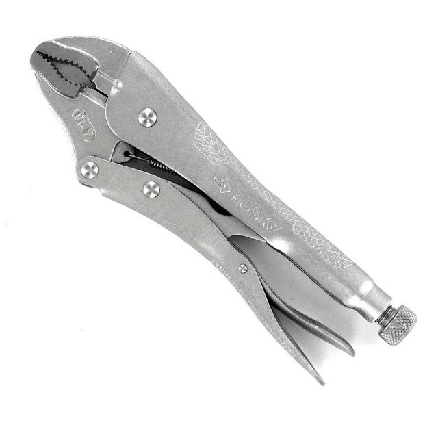 10 in. Curved Jaw Locking Pliers with Rubber Grip