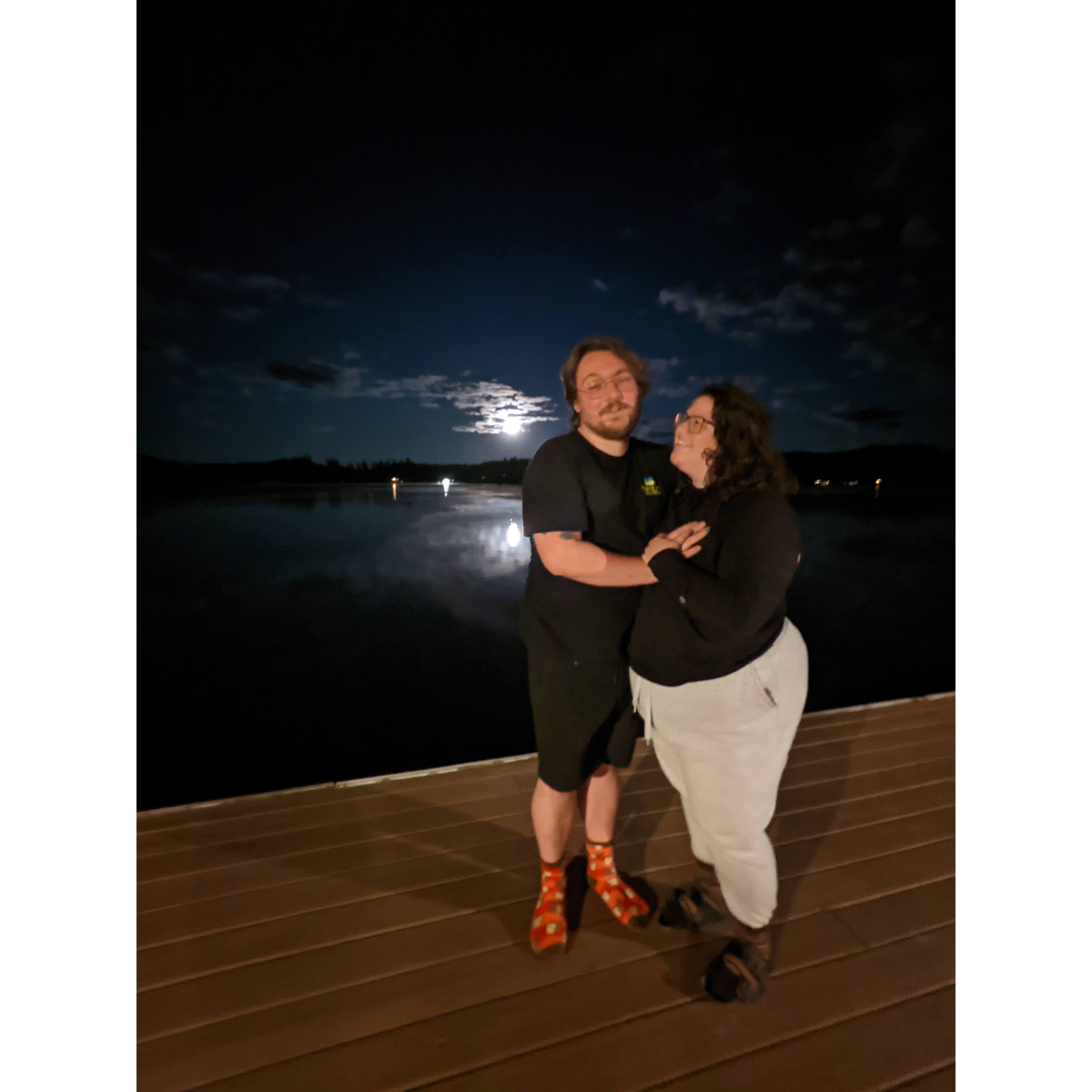 Under an ADK moon a few days before getting engaged <3