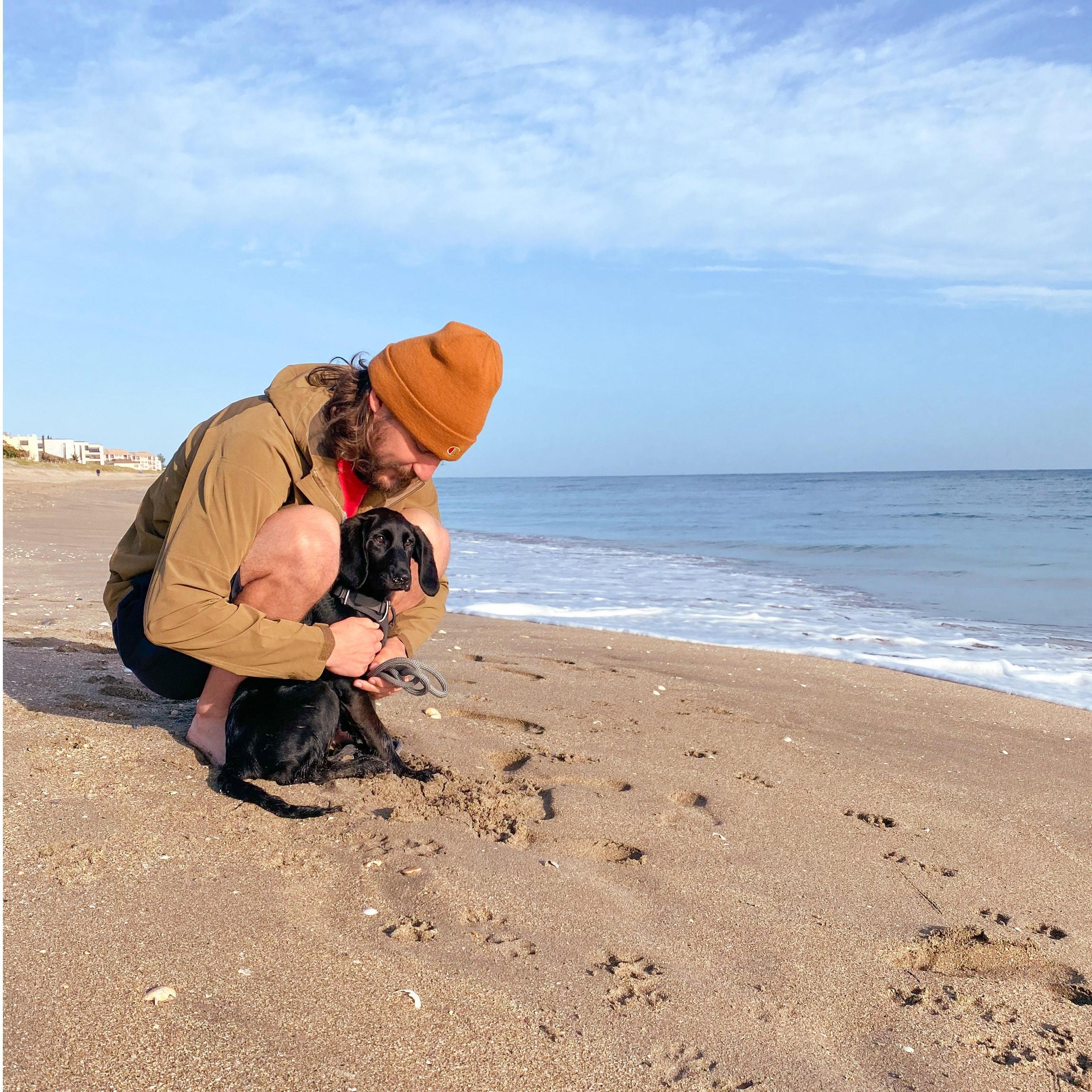 Doah’s first (very scary) trip to the ocean