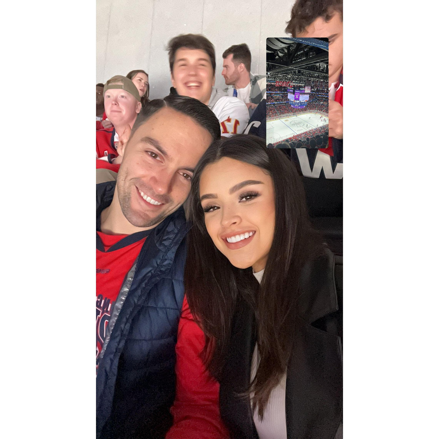 Sofia and Christopher's first hockey date night.