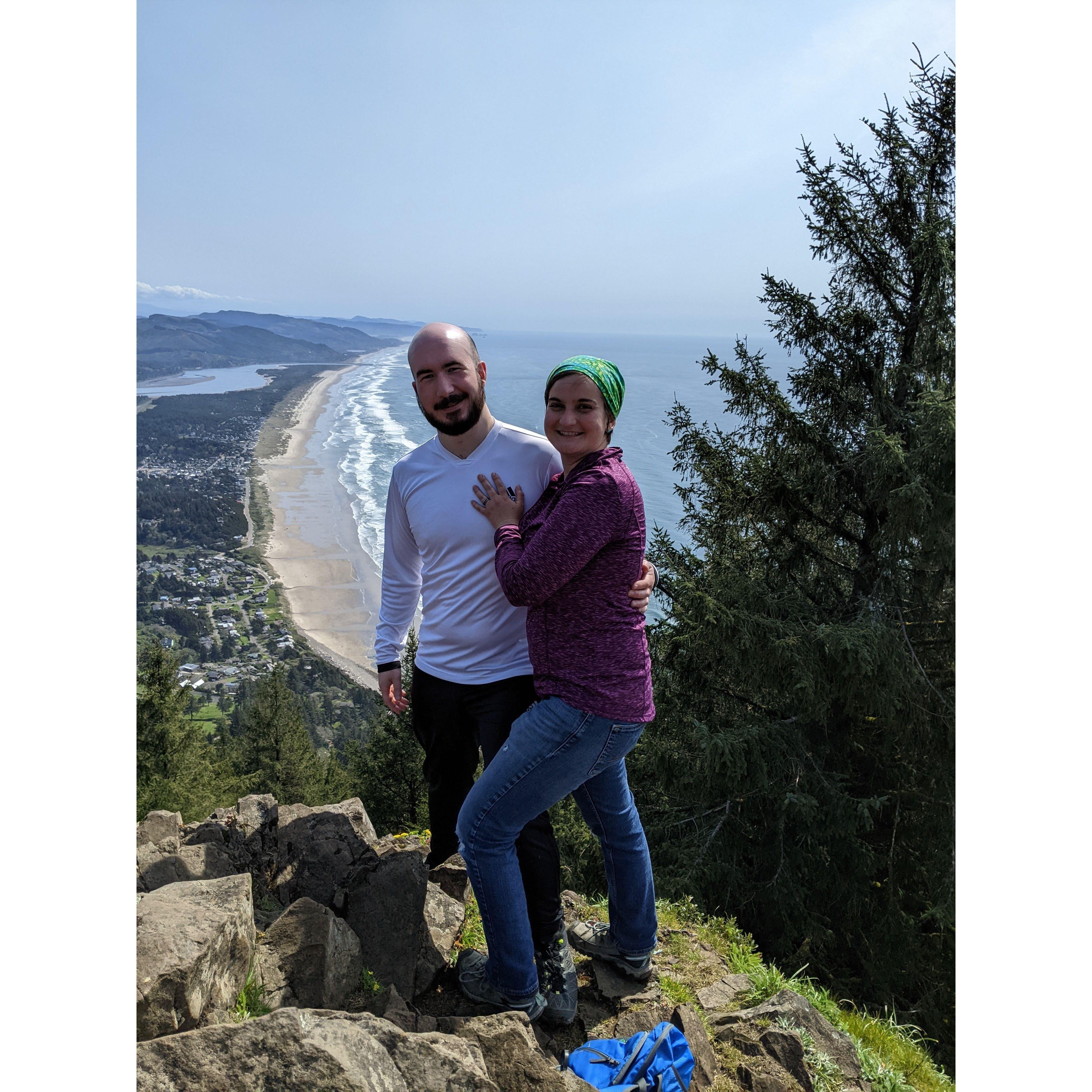 We hiked up Mt. Neahkahnie again but this time, Bryce proposed at the top! Such a beautiful day became infinitely more so by the joy we felt at cementing our commitment to one another.