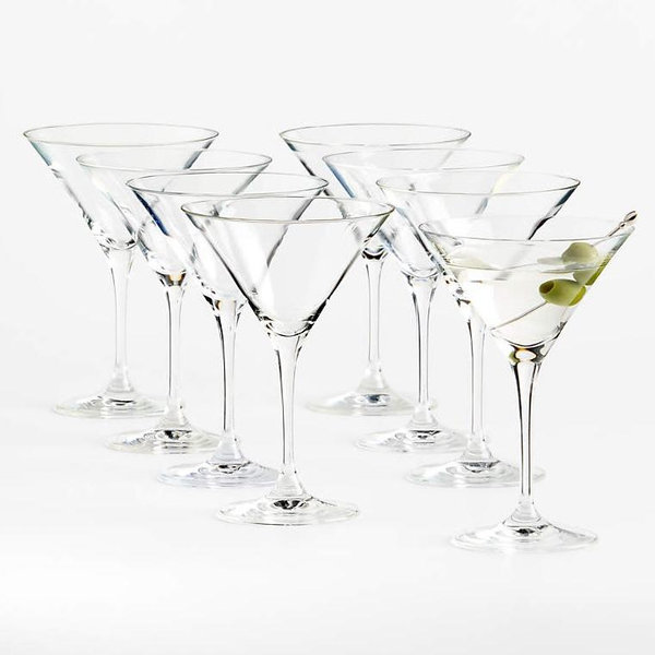 Aspen 8-Oz. Martini Glasses, Set of 8