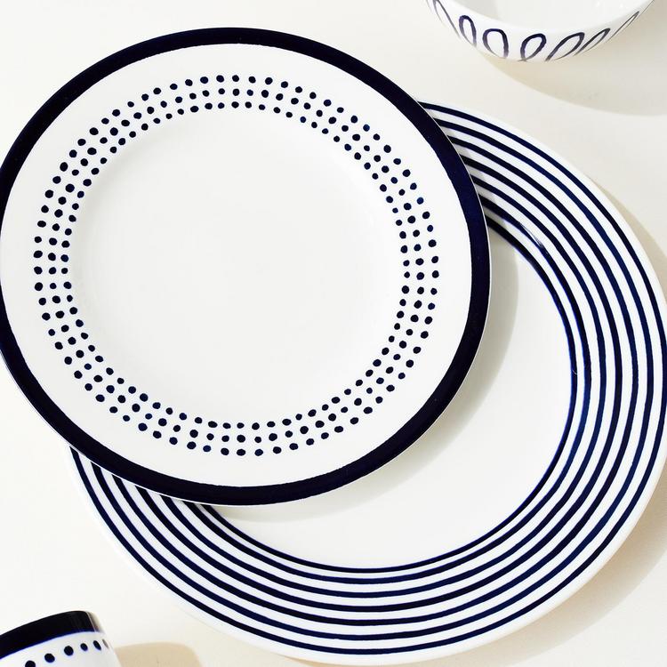 Kate Spade Black White Stripes Dots Dinnerware Collection