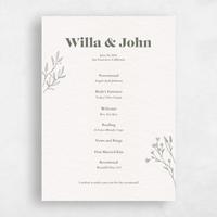Beige Wedding Program - Sylvan