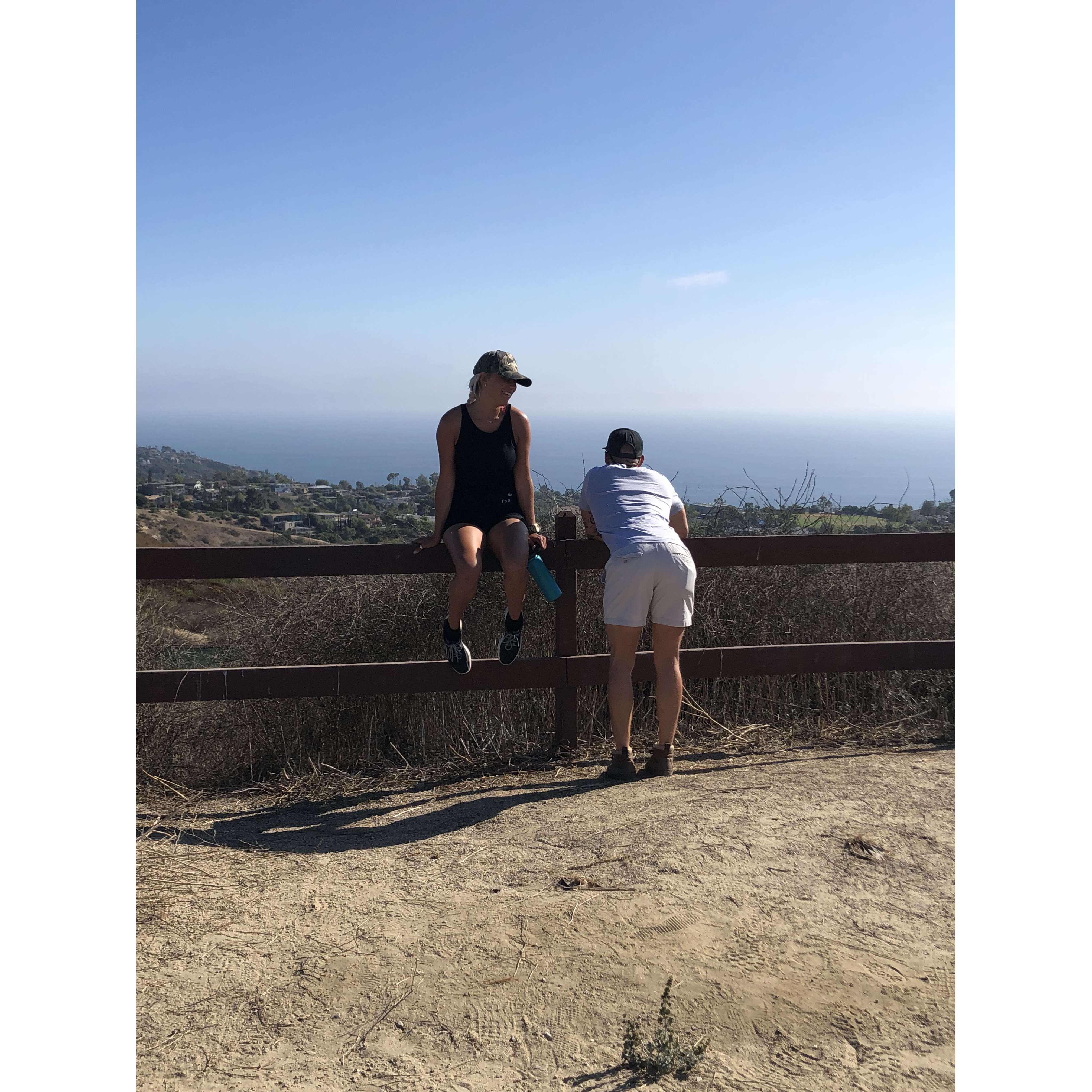 Our first hike together @ Top of the World in Laguna Beach, CA