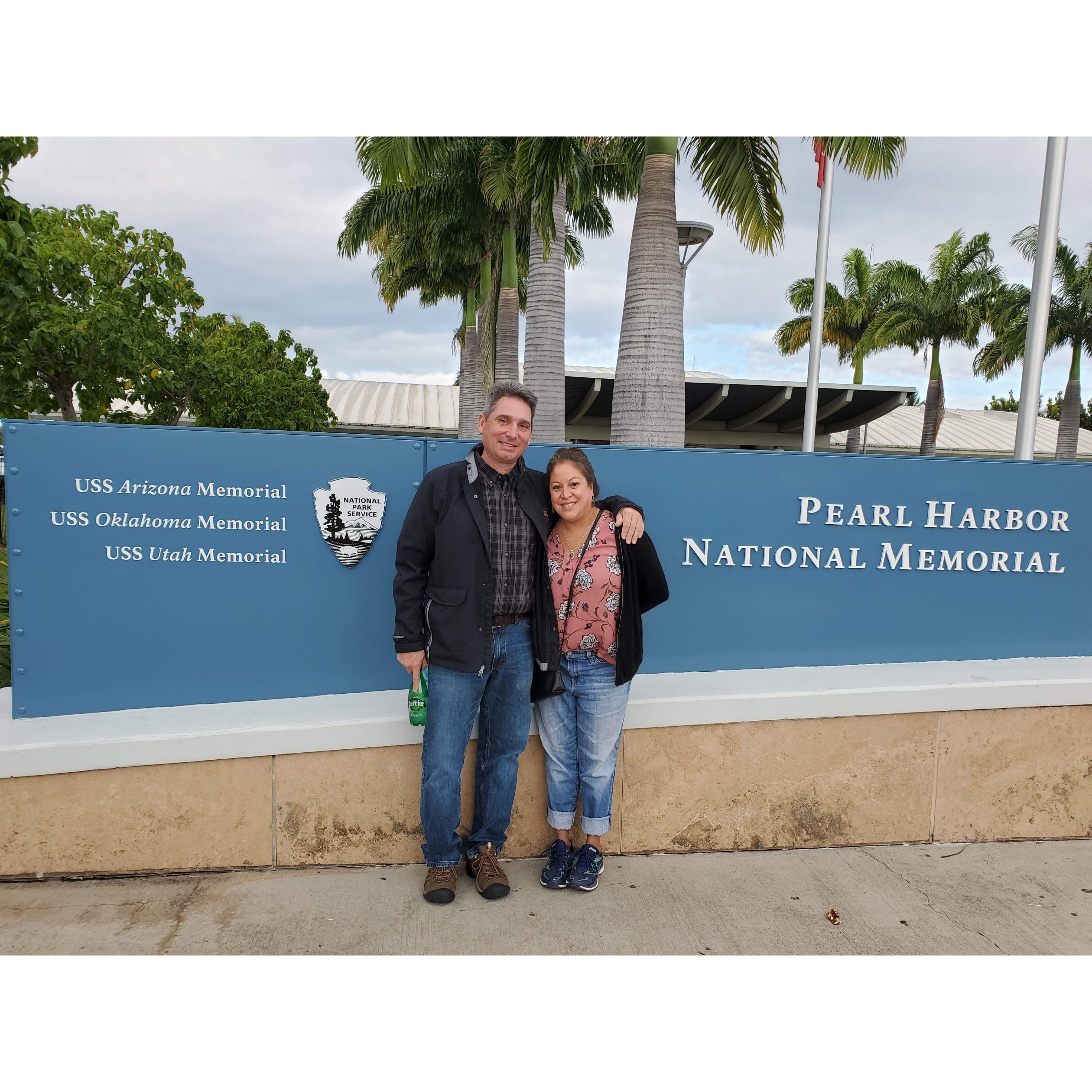 Our first trip together - Oahu and the Arizona memorial.