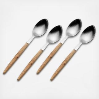 Acacia Wood Demitasse Coffee Spoon, Set of 4