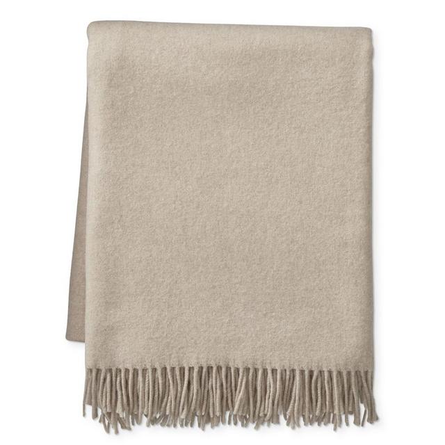 Recycled Italian Cashmere Throw, 50" X 65", Camel