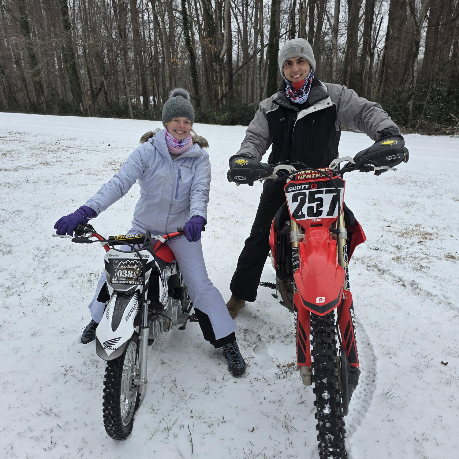 Riding around in the snow!
