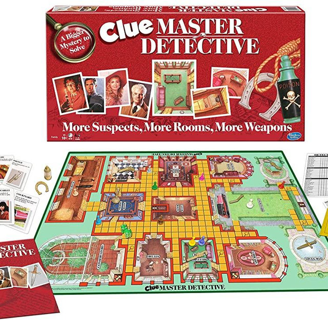 Winning Moves Clue Master Detective - Board Game, Multi-Colored