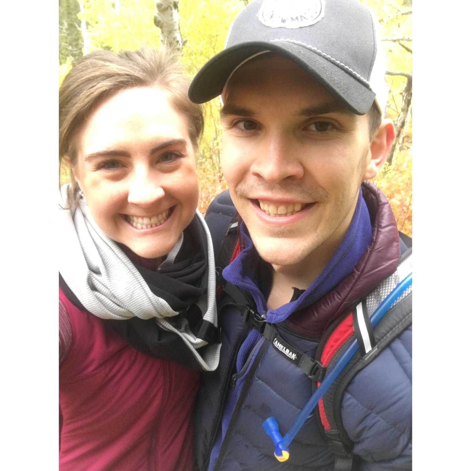 October 8, 2017: This picture features the couple in one of their favorite hiking spots, the Uinta-Wasatch-Cache National Forest!