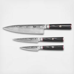 YARI Series 2-Piece Carving Set with Ash Wood Box, X-7 Damascus