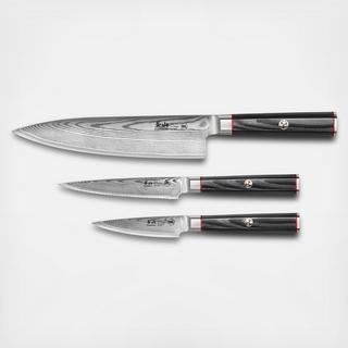 Yari 3-Piece Starter Knife Set with Wood Box