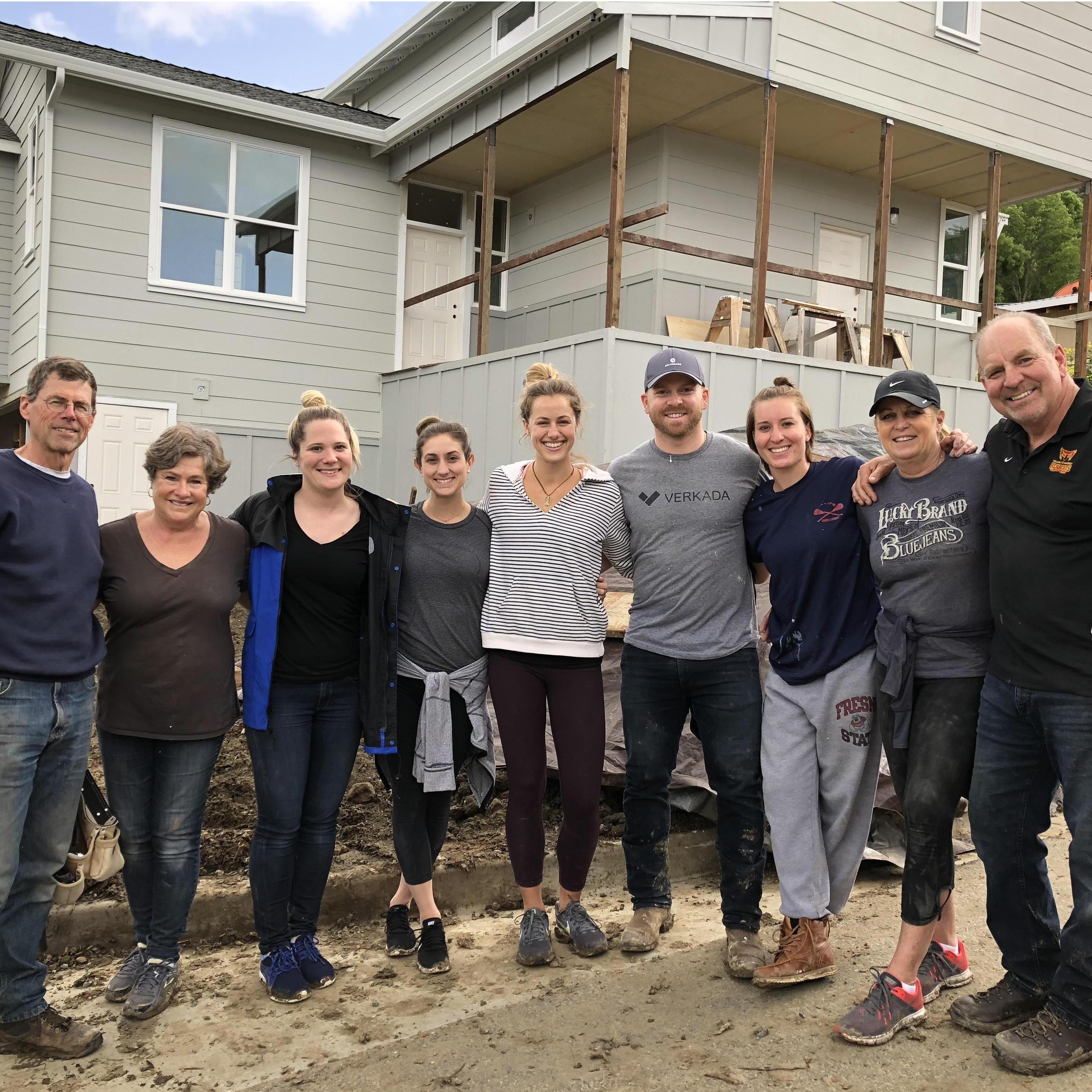 Molly recruited these very fine humans to volunteer with her at Habitat for Humanity on her 27th birthday in 2018 <3.