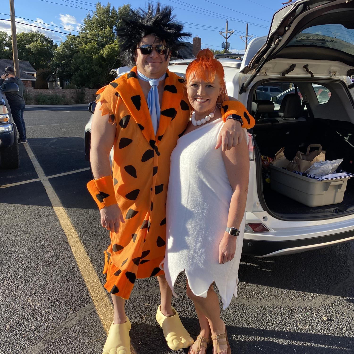 Fred and Wilma at Lake Ridge Methodist Church’s Trunk or Treat - 2021