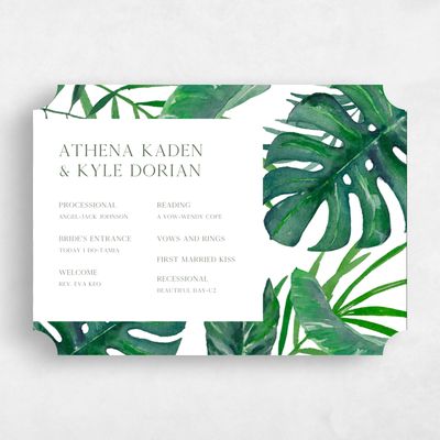 White Ticket Wedding Program - Anaheim