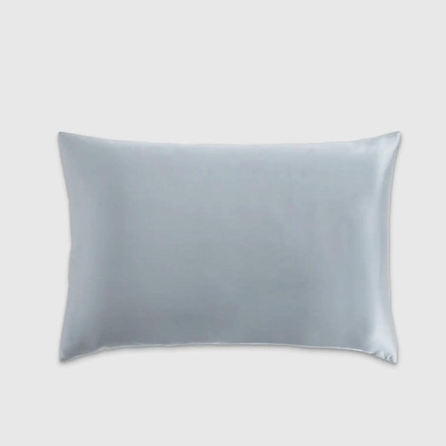100% Mulberry Silk Pillowcase - Light Blue, Queen