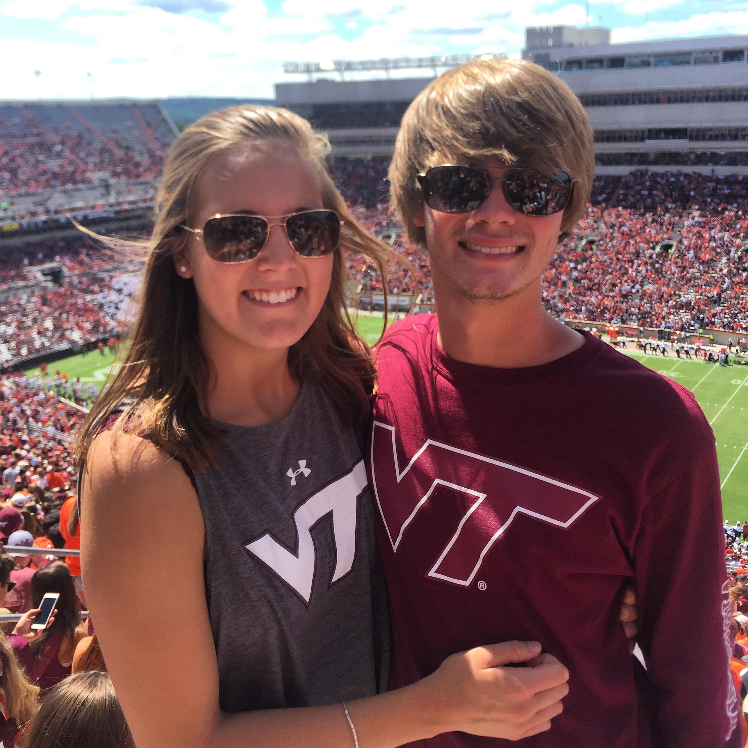 Our first Tech game as students, Go Hokies!!
09/03/2016