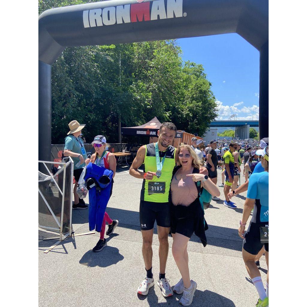 Brandon completed Iron Man 70.3 with his friend in 2024.
