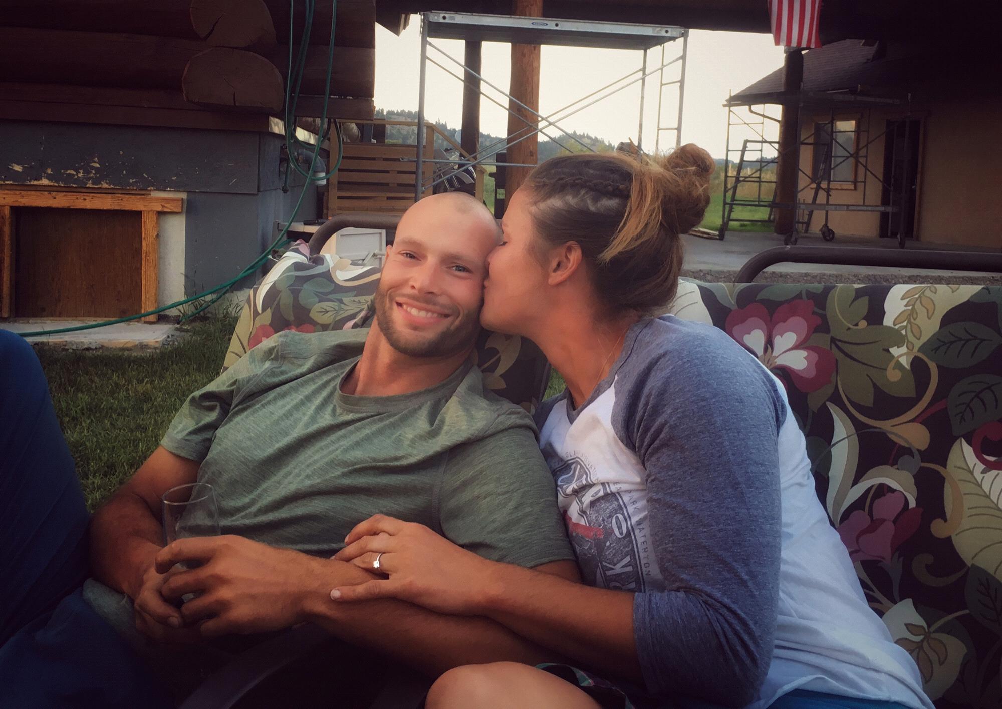 First evening engaged with mom.  Oh, I love this man!