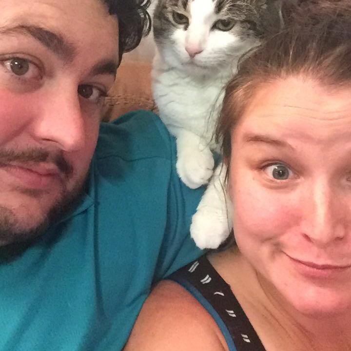 With our old cat BonBon