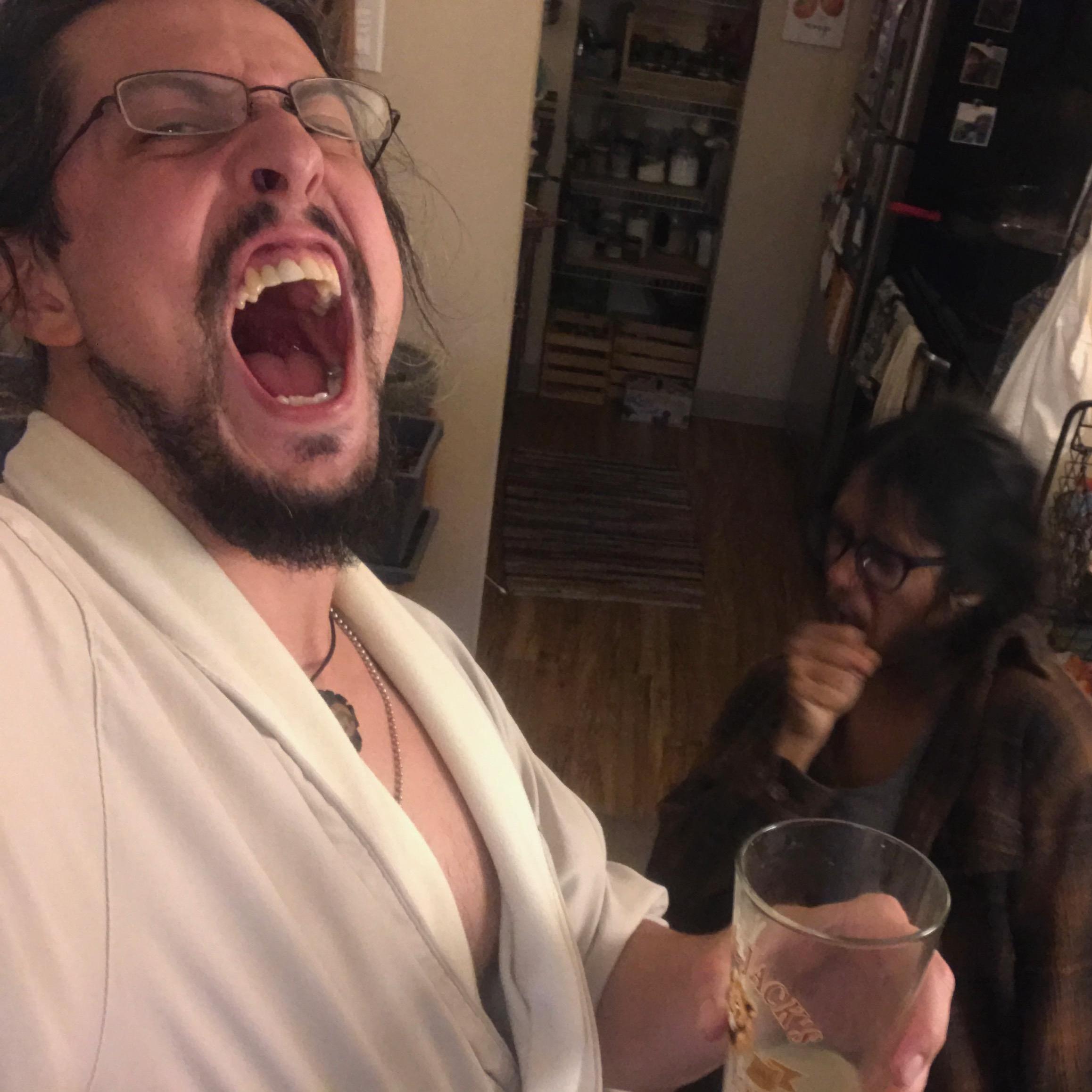 Late night pajama karaoke party!