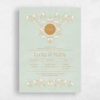 Green Wedding Invitation - Montavilla Stamp