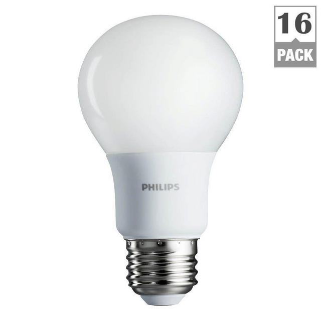 60W Equivalent Soft White A19 LED Light Bulb (16-Pack)