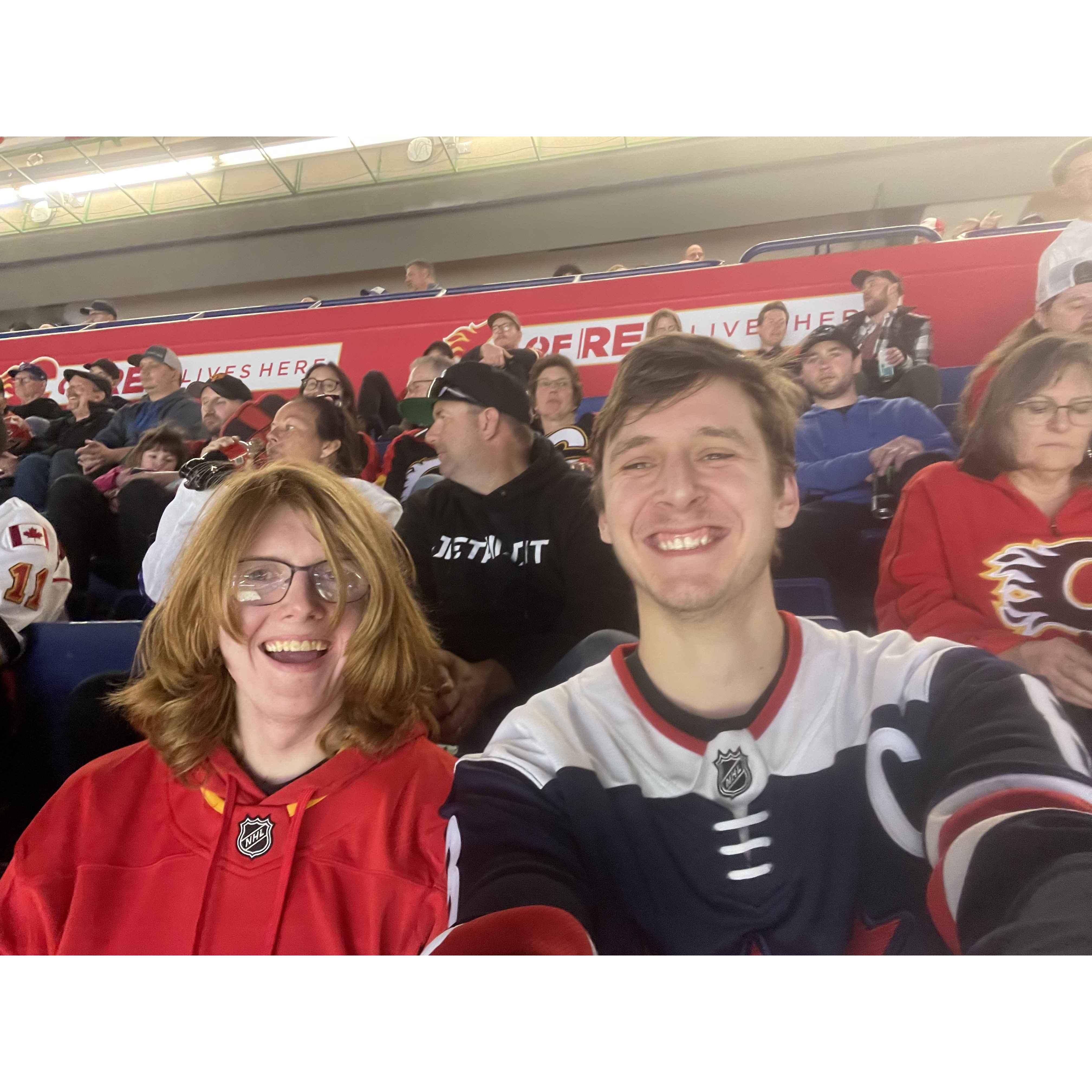 Drove 9 hours to Calgary to watch the Caps beat the Flames 5-2 with two Ovi goals and a Weegar goal during spring break 24'