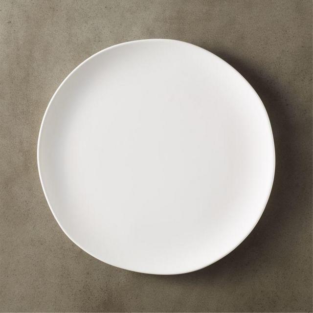 Crisp Matte White Dinner Plates Set of 8