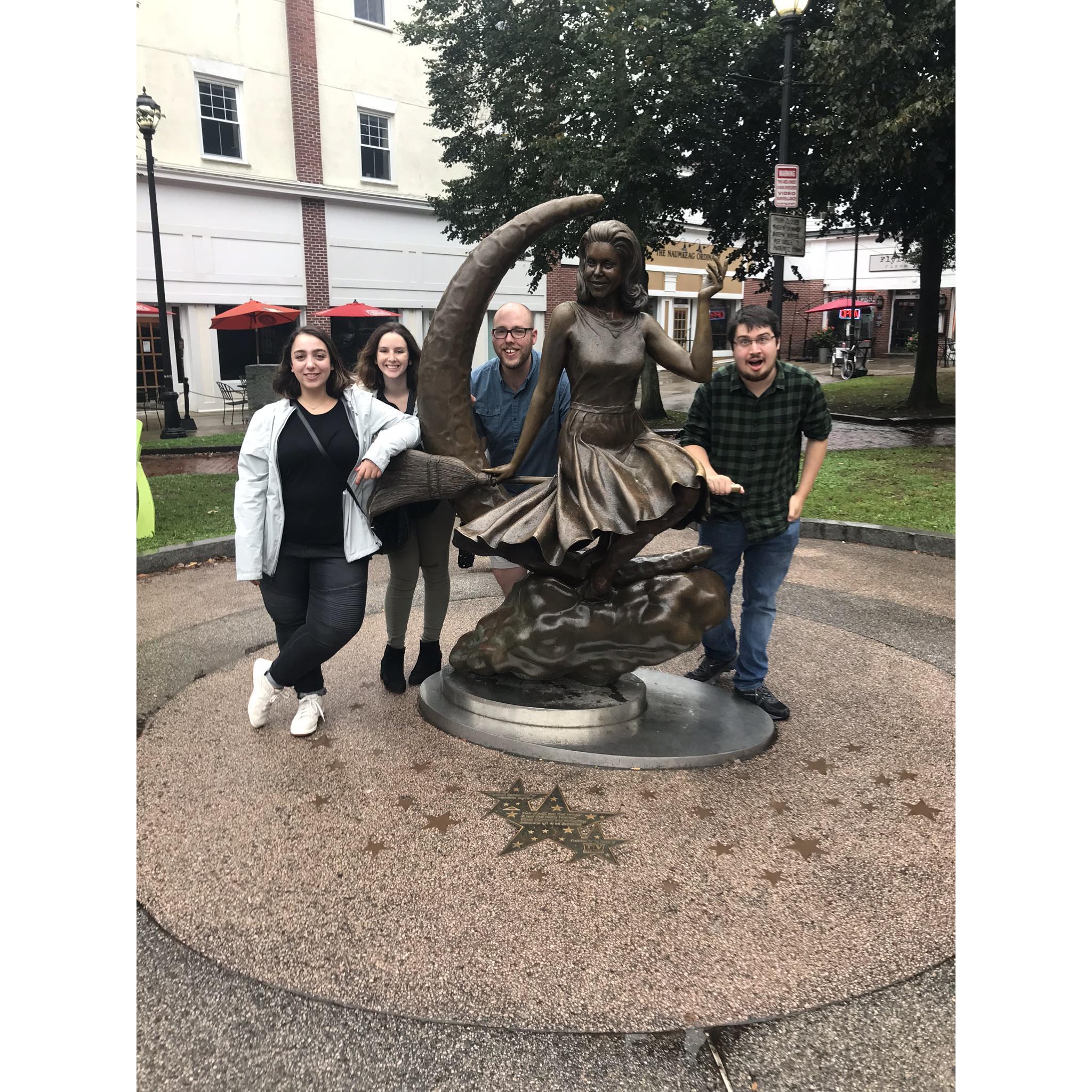 Visiting Salem, Massachusetts, with our pals, Jess and Rob.