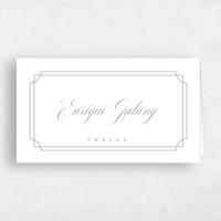 Brown Wedding Place Card - Newport