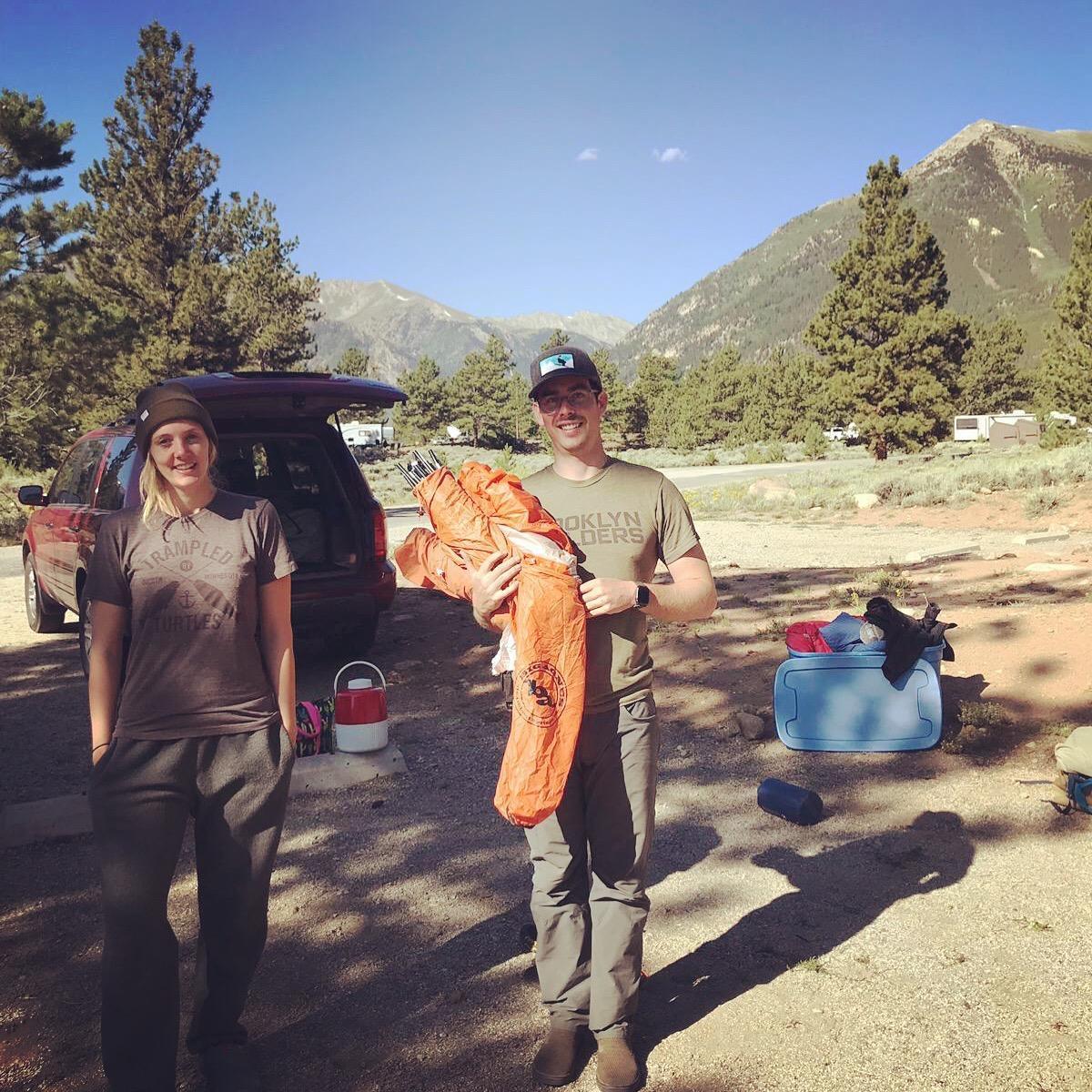 Camping at Twin Lakes, CO.