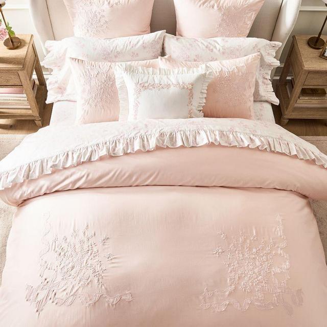 Love Shack Fancy Pink Bow Duvet, Multi, King/Cal. King