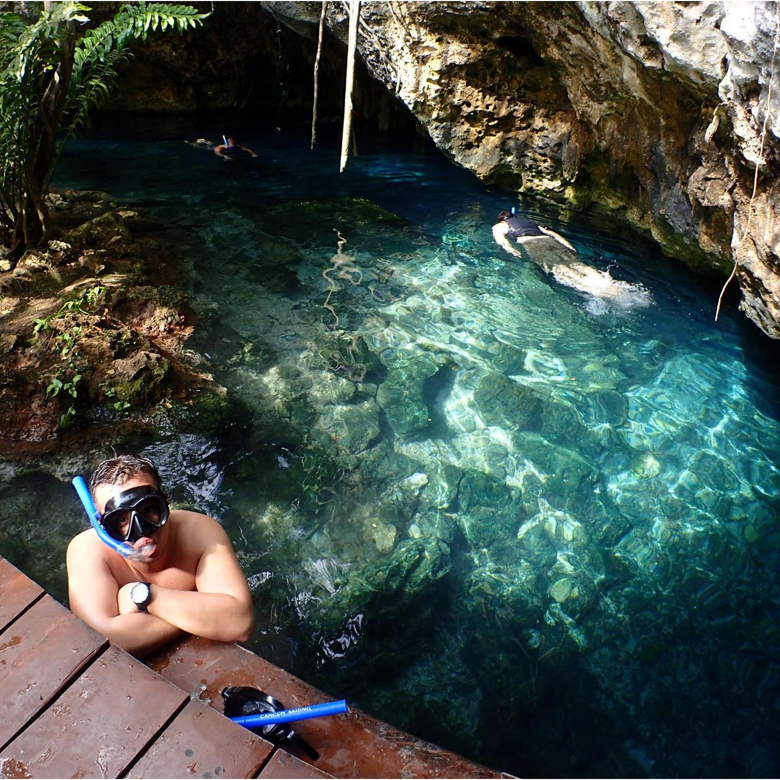 Swimming in a cenote in Mexico pt. 2