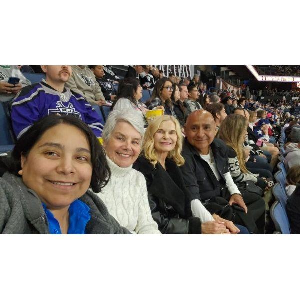 Took Anne to an Ontario Reign game with Dad and Pat.