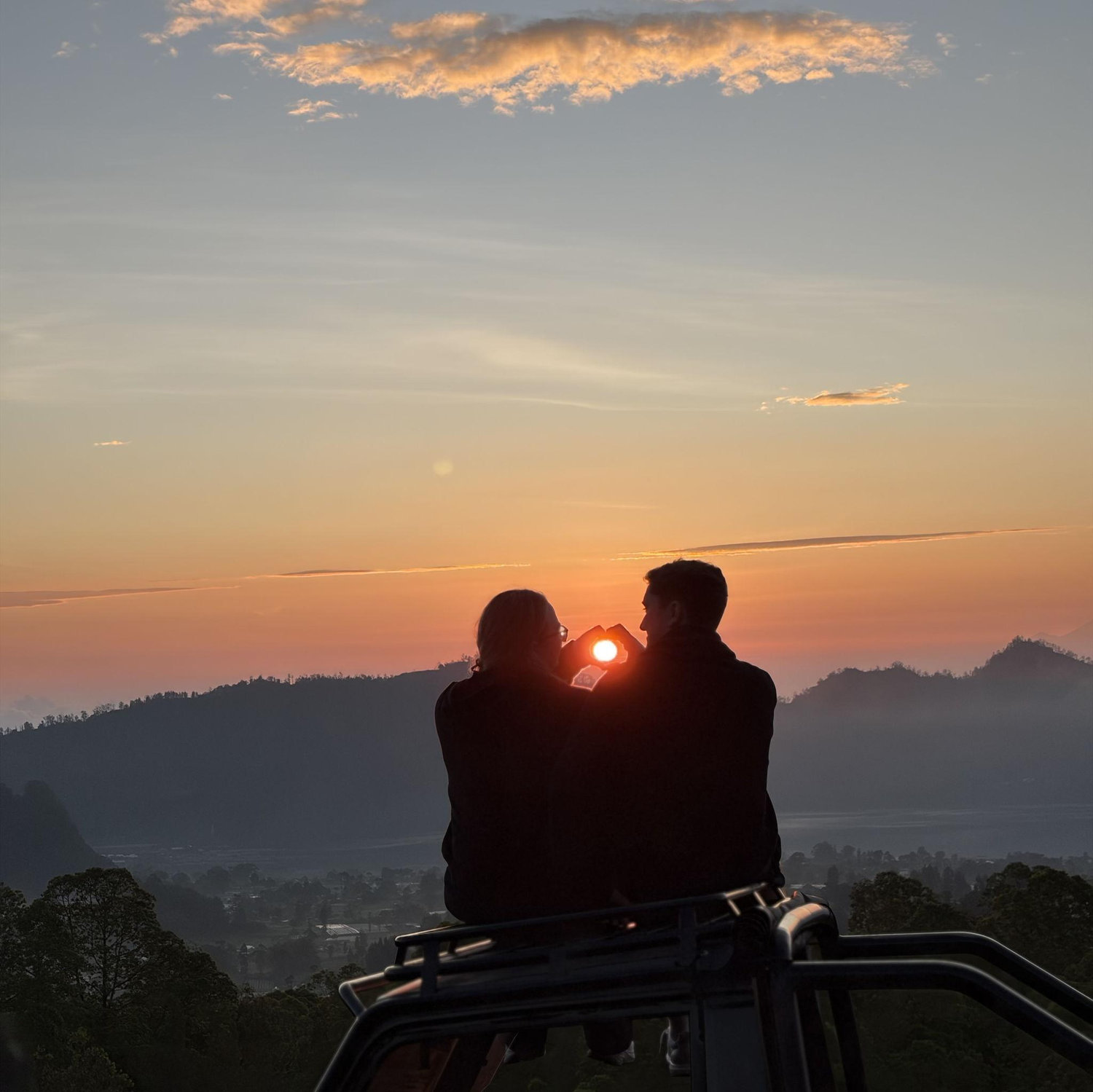 Sunrise at the top of Mount Batur