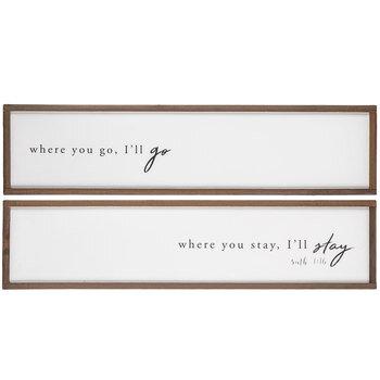 Ruth 1:16 Wood Wall Decor Set