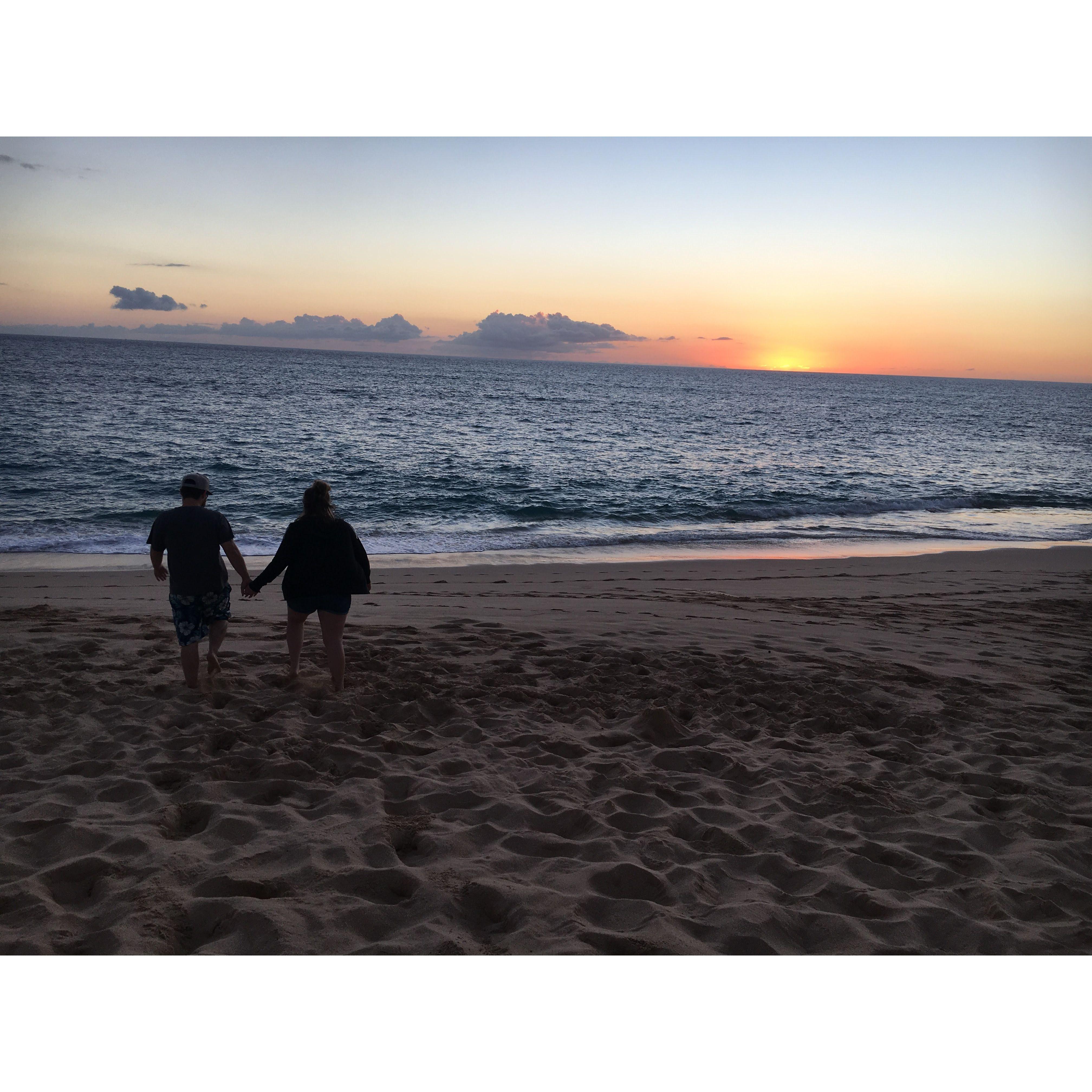 Celebrating our first anniversary and visiting family in Hawaii