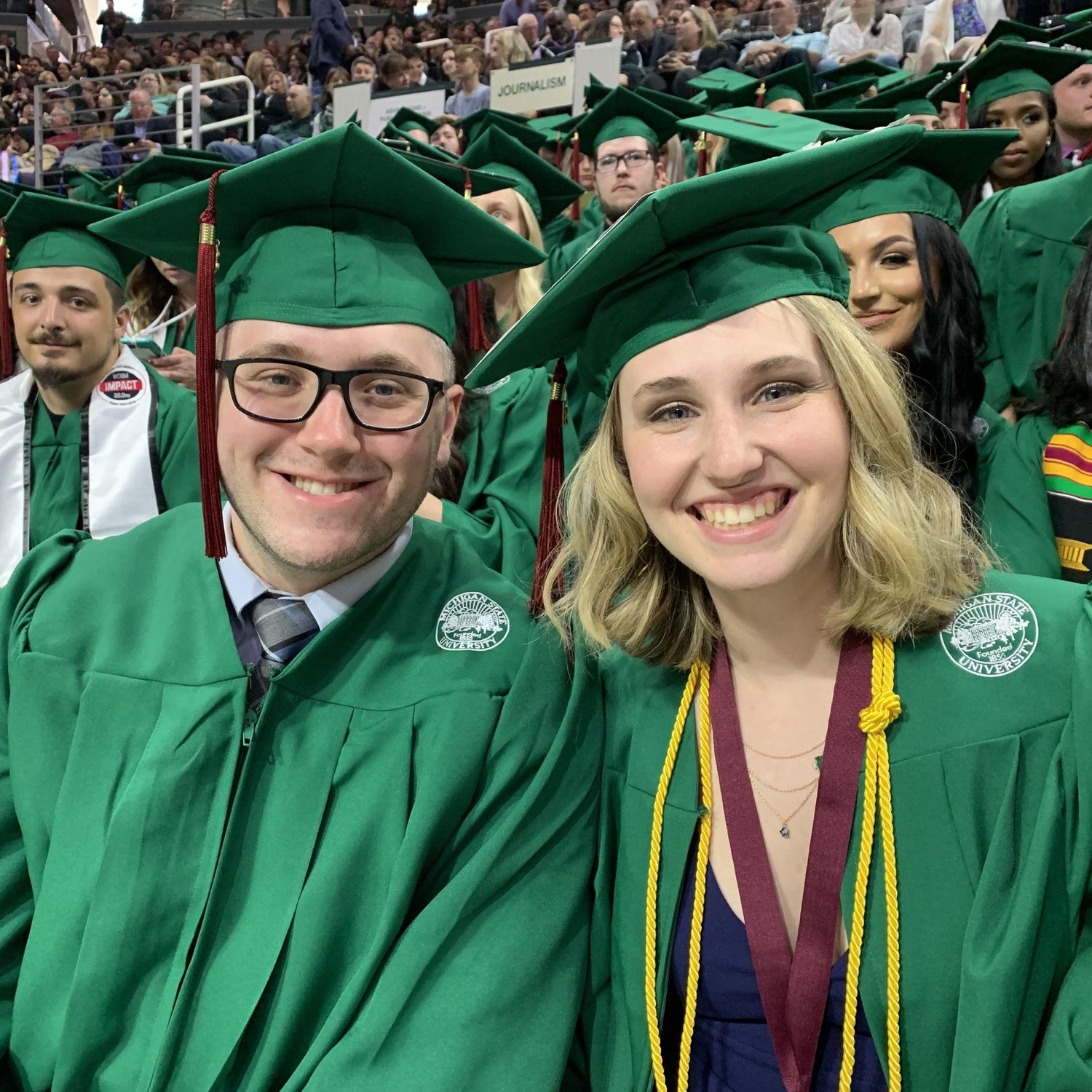 Graduation day at Michigan State, May 2019